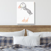 World Word Puffin Canvas (Insitu (Slaapkamer))