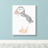 World Word Puffin Canvas (Insitu (Houten vloer))