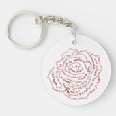 World Word Roos Sleutelhanger (Voorkant)