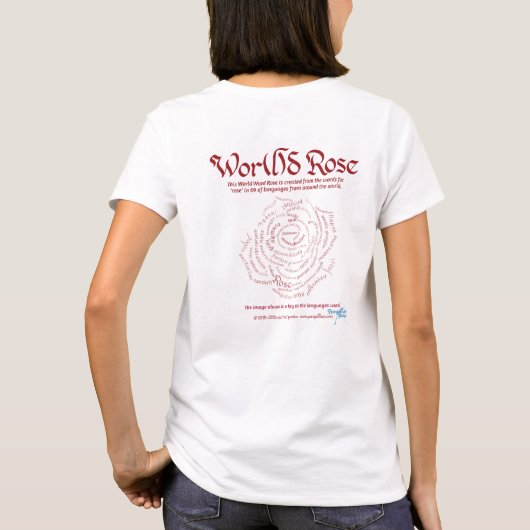 World Word Roos T-shirt (Achterkant)