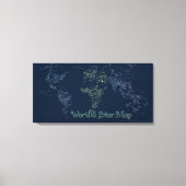 World Word Star Map Canvas Afdrukken (Voorkant)