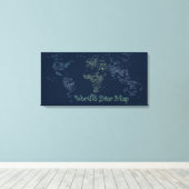 World Word Star Map Canvas Afdrukken (Insitu (Houten vloer))