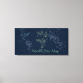 World Word Star Map Canvas Afdrukken (Voorkant)