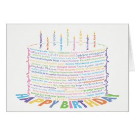 World Word verjaardagstaart Kaart - kleurenschema 