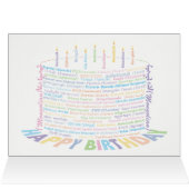 World Word verjaardagstaart Kaart - kleurenschema  (Binnen Horizontaal (Boven))