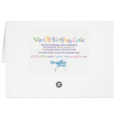 World Word verjaardagstaart Kaart - kleurenschema  (Achterkant Horizontaal)