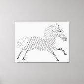 World Word Zebra Canvas (Voorkant)