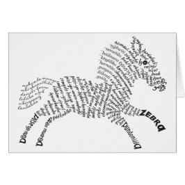 World Word Zebra Kaart