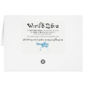 World Word Zebra Kaart (Achterkant Horizontaal)