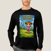 World You Were Born In No Longer Exists Cartoon Tri-Blend Shirt (Voorkant volledig)