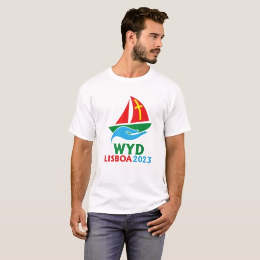World Youth Day 2023 Drawing Geïnspireerd JMJ WYD T-shirt (Voorkant volledig)
