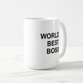 'World'd Best Boss'  vat het veel samen. Koffiemok (Voorkant rechts)