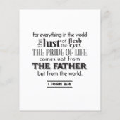 Worldly Temptations - 1 Johannes 2:16 Bijbelvers Flyer (Achterkant)