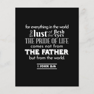 Worldly Temptations - 1 Johannes 2:16 Bijbelvers Flyer