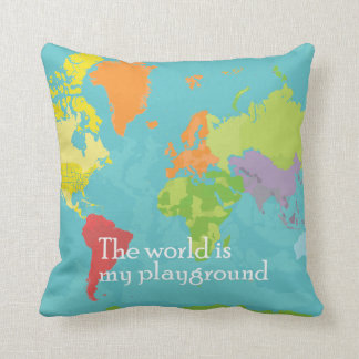WorldMap_PillowCase Kussen