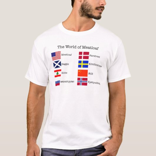 WorldMeatloaf zwarte letters T-shirt (Voorkant)