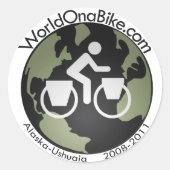 WorldOnaBike.com Logo sticker (Voorkant)