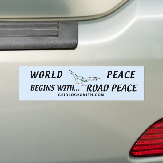 WORLDPEACEbegint Bumpersticker (Op auto)
