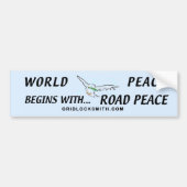 WORLDPEACEbegint Bumpersticker (Voorkant)