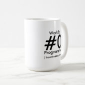 World's #0 Programmer - Gepersonaliseerd Koffiemok (Voorkant rechts)