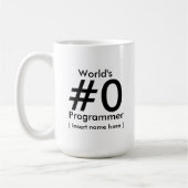 World's #0 Programmer - Gepersonaliseerd Koffiemok (Links)