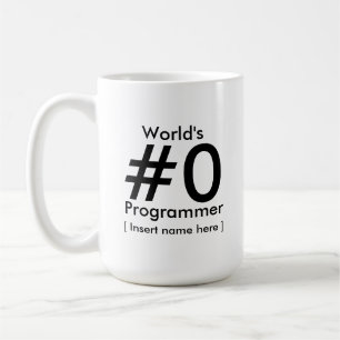 World's #0 Programmer - Gepersonaliseerd Koffiemok