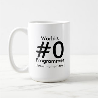 World's #0 Programmer - Gepersonaliseerd Koffiemok