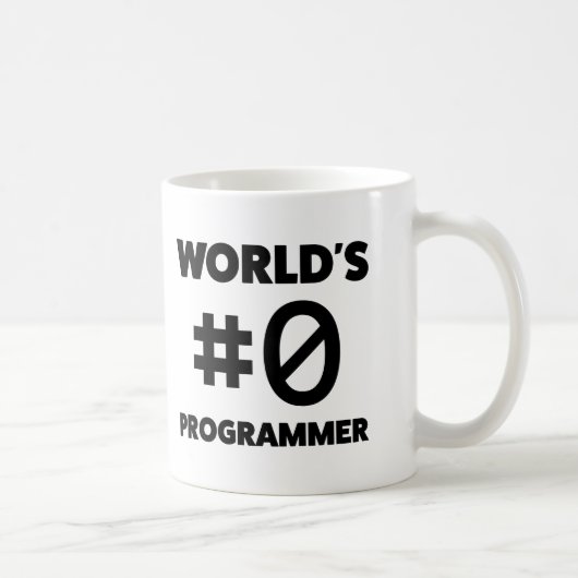 World's #0 Programmer Koffiemok (Rechts)
