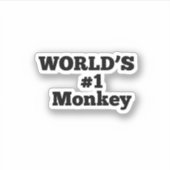 World's #1 Monkey Sticker (Voorkant)