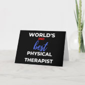 World's 2nd Best Physical Therapist Kaart (Voorkant)