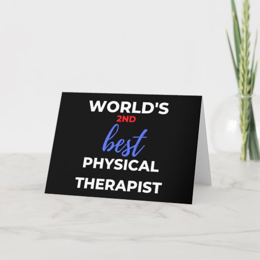 World's 2nd Best Physical Therapist Kaart (Voorkant)