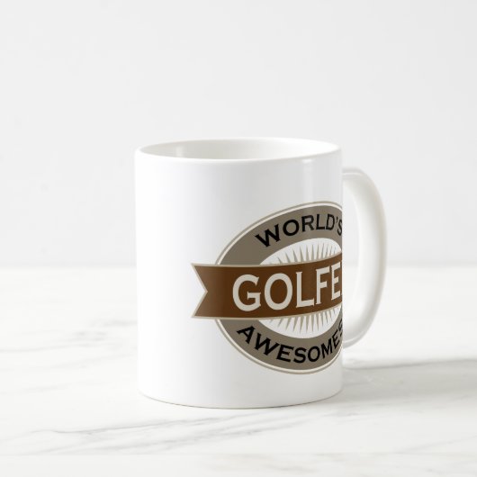 Worlds Awesomest Golfer Koffiemok (Voorkant rechts)