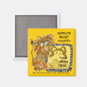 Worlds Beast Cartoon Magnet (Voorkant / Achterkant)