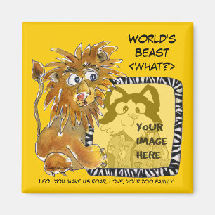 Worlds Beast Cartoon Magnet