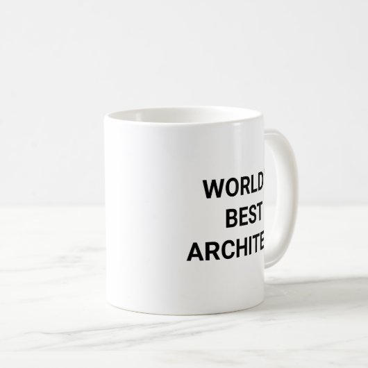 Worlds Best Architect Funny Career Coworker Gift Koffiemok (Voorkant rechts)