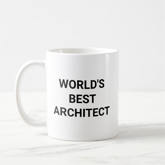Worlds Best Architect Funny Career Coworker Gift Koffiemok (Links)