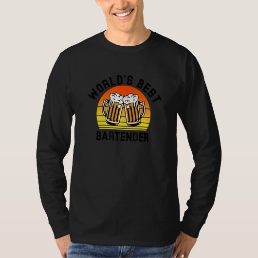 World's Best Bartender  Bartending Bar Worker Sayi T-shirt (Voorkant)