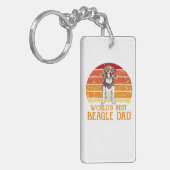 Worlds Best Beagle Dad Beagle Lover Sleutelhanger (Voorkant Links)