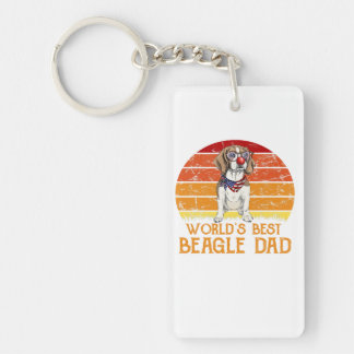 Worlds Best Beagle Dad Beagle Lover Sleutelhanger