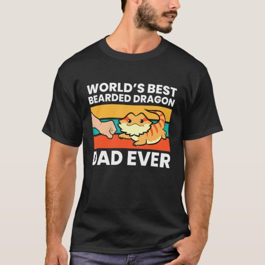 World's Best Bearded Dragon Dad Ever T-shirt (Voorkant)