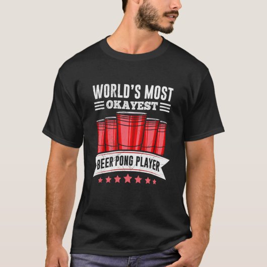 Worlds Best Beer Pong Player Party Beer Pong T-shirt (Voorkant)