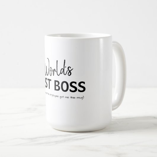 World's Best Boss Funny Gift Koffiemok (Voorkant rechts)