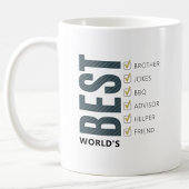 Worlds Best Brother  Checklist Koffiemok