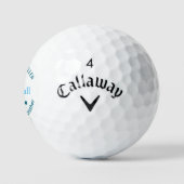 'World's Best Brother' Gepersonaliseerd Blauw Mono Golfballen (Logo)