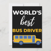 World's Best Bus Driver Bedankkaart (Voorkant)
