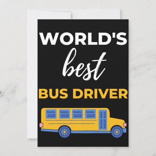 World's Best Bus Driver Bedankkaart (Voorkant)