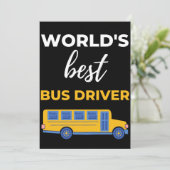 World's Best Bus Driver Bedankkaart (Staand voorkant)