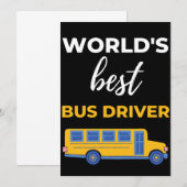 World's Best Bus Driver Bedankkaart (Voorkant / Achterkant)