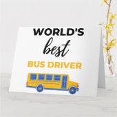 World's Best Bus Driver bl Kaart (Gele Bloem)