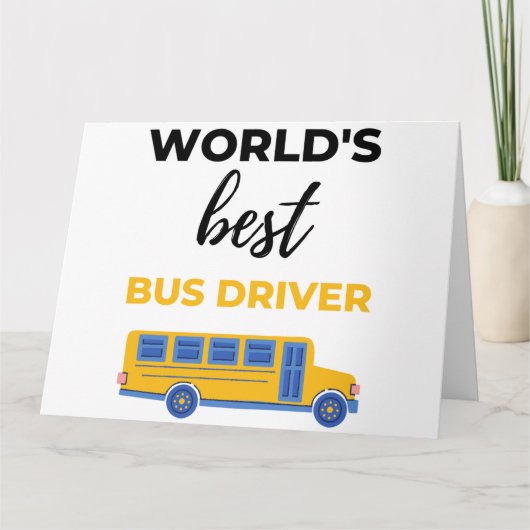 World's Best Bus Driver bl Kaart (Voorkant)